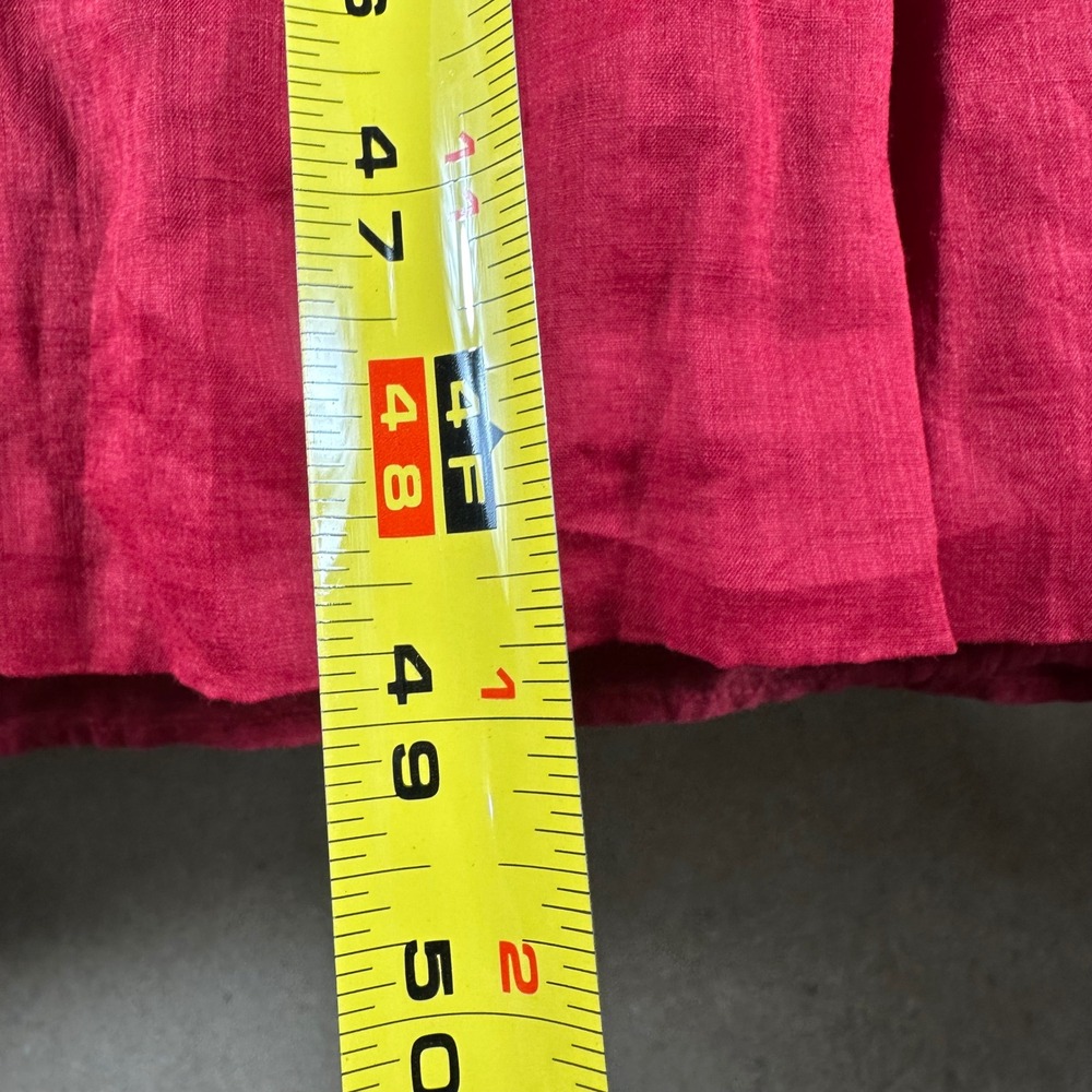 Sundance Maxi Dress Womens M Red Boho Tiered Linen Blend Embroidery Cottagecore - Picture 8 of 8